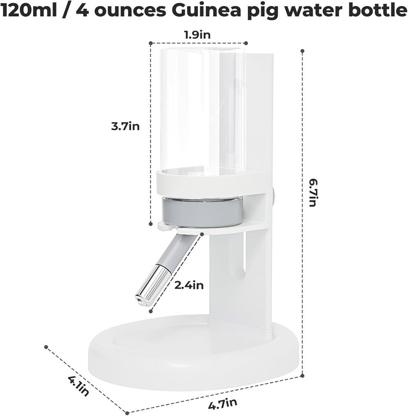 mini&moe Hamster Water Bottle No Drip – 4 oz Guinea Pig Water Bottle for Glass Tank with Adjustable Stand, Leak Proof Small Animal Water Dispenser for Cage for Gerbil Chinchilla Ferret Hedgehog - Image 2